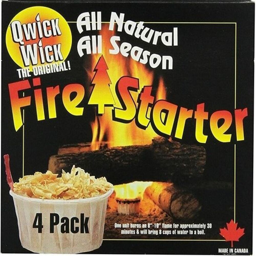 Quick Wick 4 pack Fire Starter World's Best Survival emergency campfire camping